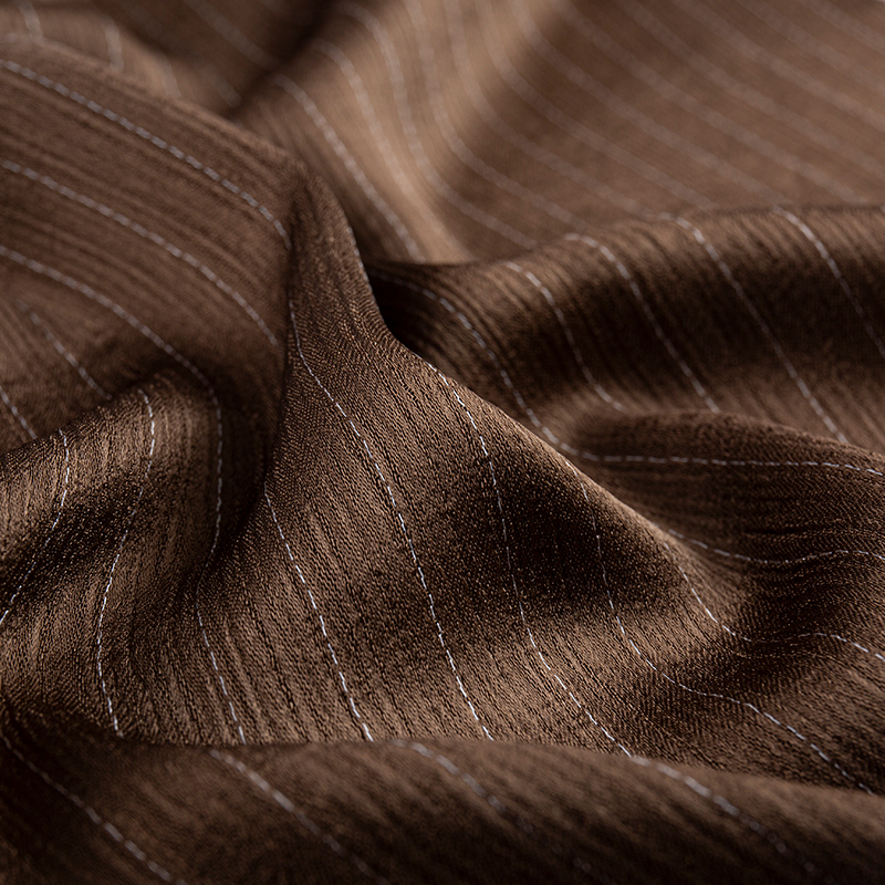 Imitation Acetate Dubbelsidig Crepe Rayon Stripe Tyg