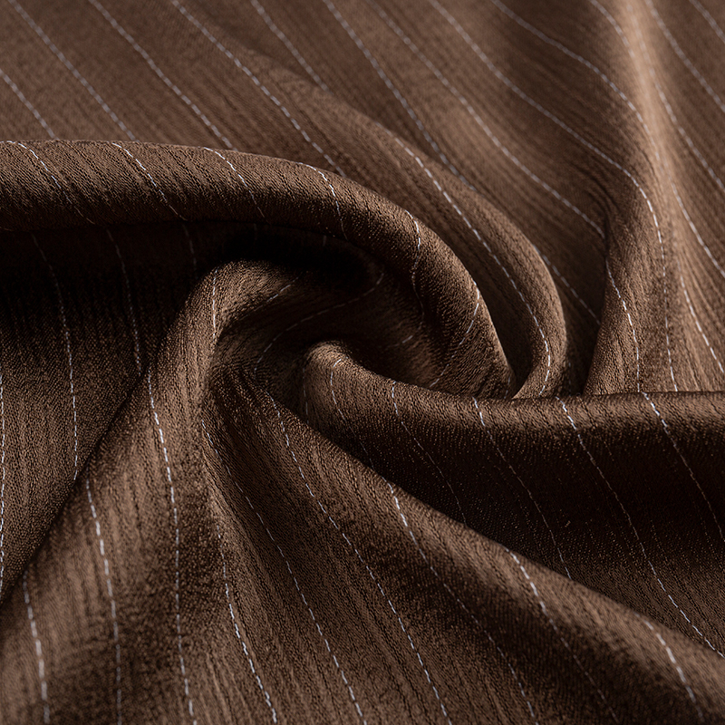 Imitation Acetate Dubbelsidig Crepe Rayon Stripe Tyg
